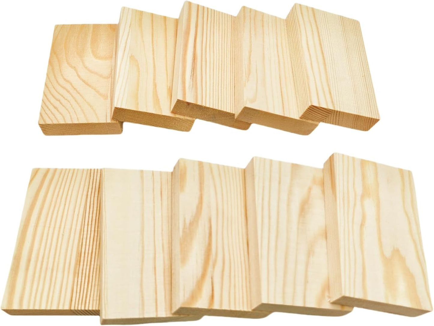 4PCS Rectangle Wood Boards Unfinished Wood Blocks for Crafting, 8x6x1in Blank Whittling Wooden Blocks for Wood Carving,Painting & Burning