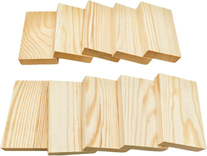 4PCS Rectangle Wood Boards Unfinished Wood Blocks for Crafting, 8x6x1in Blank Whittling Wooden Blocks for Wood Carving,Painting & Burning