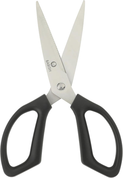 Babish All Purpose Heavy Duty Kitchen Shears Durable Stainless Steel 4 Inch Blade Scissors, Black