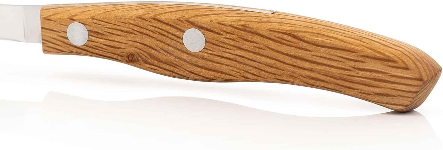 Arcos Jose Andres 10-Inch Fillet Knife Forged Meat Slicer | Professional NITRUM Stainless Steel Blade with Silk Edge | Ideal for Slicing Ham or Prosciutto | Ergonomic Holm Oak Wood Handle