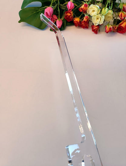 Bread Knife Handle Router Template – 15.9"x2.25" Laser-Cut Acrylic Guide for Custom Wooden Bow Knives & Handmade Kitchen Tools (15.9"x2.25")
