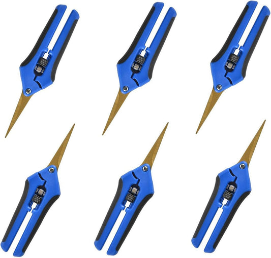 GROWNEER 3 Packs 6.5 Inch Pruning Shears Gardening Hand Pruning Snips Gardening Scissors with Straight Stainless Steel Precision Blades