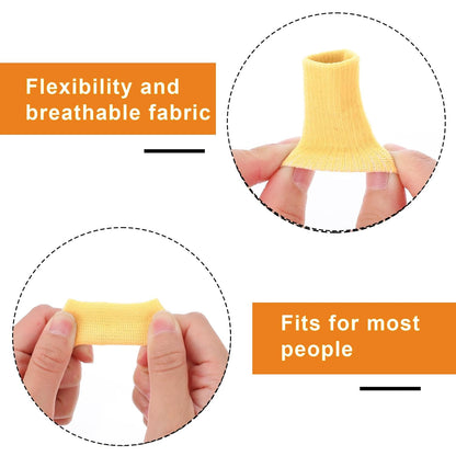 10 Pcs Black Finger Sleeves, Breathable Finger Brace, Compression Support for Arthritis, Thumb Splint for Relief Support Protector and Reliving Pain