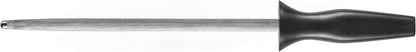 WOLF GOURMET 10" Honing Steel, Ergonomic for Comfort and Control, Forged High-Carbon Stainless Steel, 12.5 Degree Angle, Durable (WGCU190S)