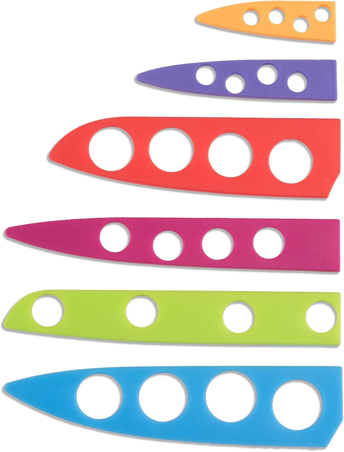 CHEF'S VISION Landscape BladeKeepers – 6-Piece Knife Blade Covers for Kitchen Knives – Color-Matched Protective Knife Guards