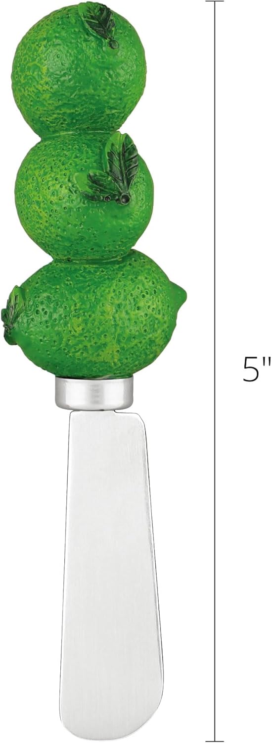 Supreme Housewares Pineapple Cheese Spreaders, Hand-Painted Resin Handles with Stainless Steel Blades for Spreading Cream Cheese, Butter, Jam, or Sandwich, Set of 4