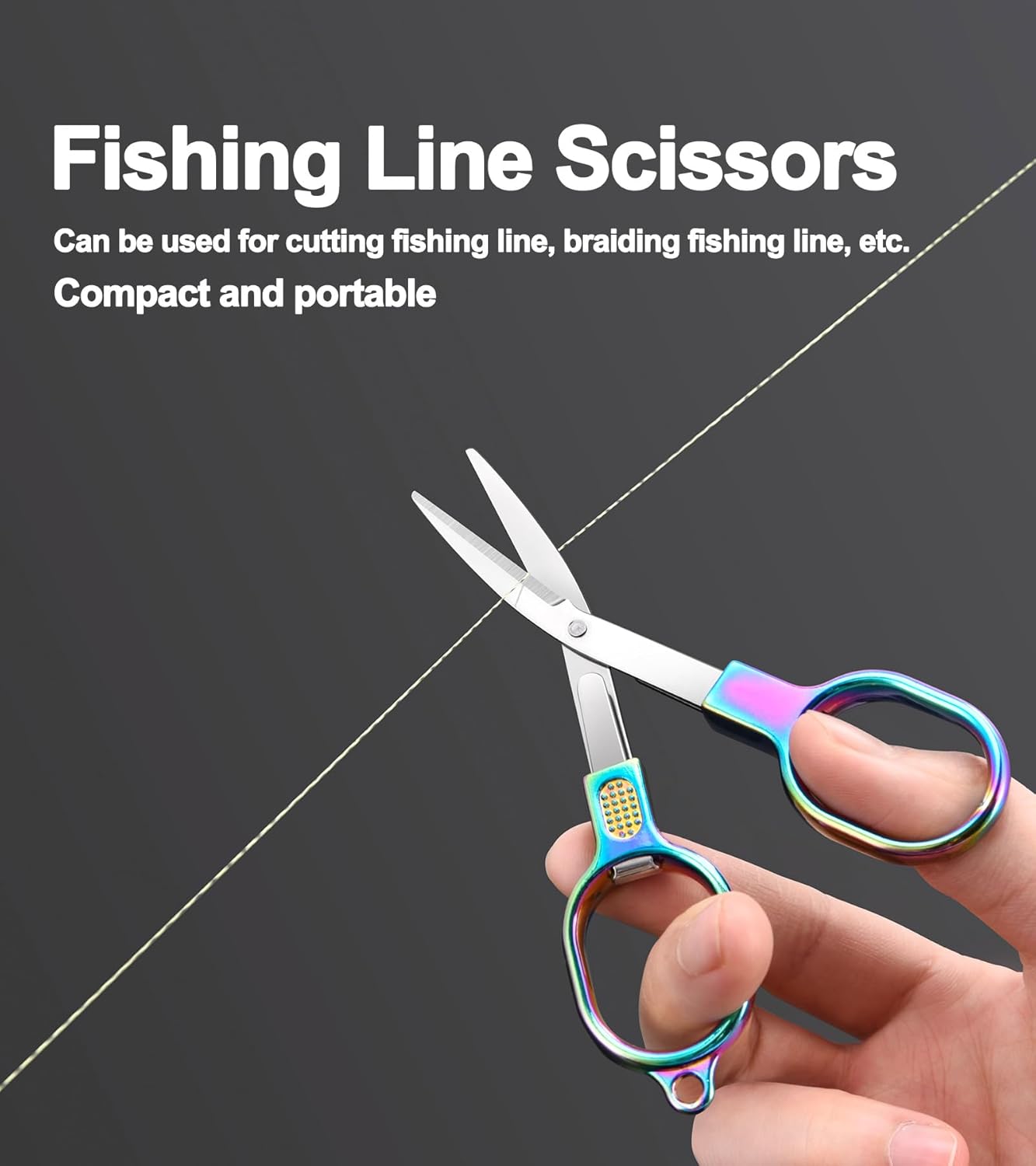 Zicolu Folding Travel Scissors Safety, Small TSA-Compliant and Portable with Case, Pocket Foldable Stainless Steel Retractable Cutters, Mini Craft Scissors for Home, Outdoor and Office Use