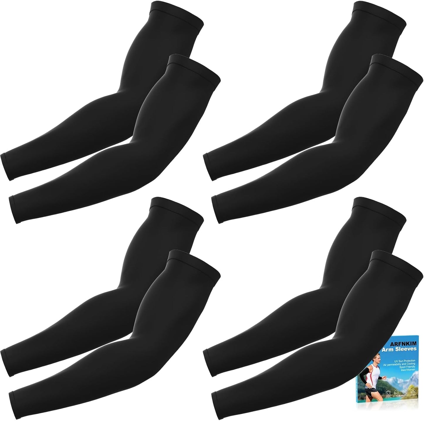 Arm Sleeves for Men Women, UV Sun Protection Compression Cooling Sun Sleeves Tattoo Cover - Volleyball Golf Baseball