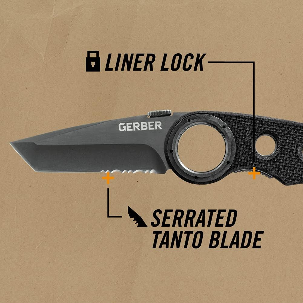 Gerber Gear Remix Folding Pocket Knife, 3" Fine Edge Blade Pocket Knife for Survival and Camping, Gray
