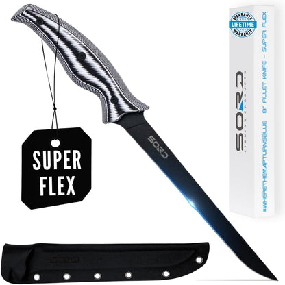 SORD Fillet Knife - 5-9" Filet Knives For Fish - Razor Sharp Boning Knife - Saltwater and Freshwater Fishing - Includes Kydex Sheath - Full Tang Blades | G10 Non Slip Grip | Corrosion Resistant