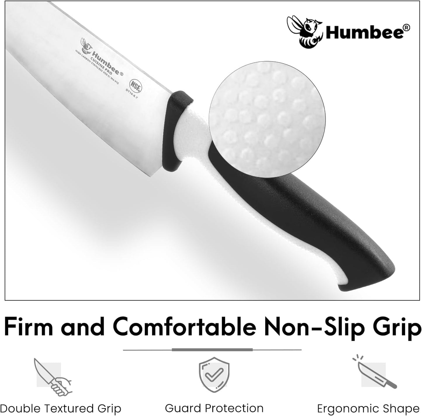 7.5-Inch Nakiri Knife, High Carbon Stainless Steel Hollow Grind Blade, Razor Sharp Edge, Ergonomic Non-Slip Handle, Cleaver Style, DT-50 Series, Orange