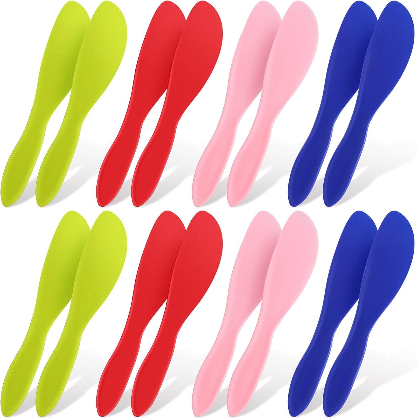 16 Pcs Plastic Butter Knife Spreader, Multi Purpose Plastic Butter Spreading Spreader Knife, Kitchen Frosting Knives for Cheese Cream Icing, Lime Green Red Pink Blue