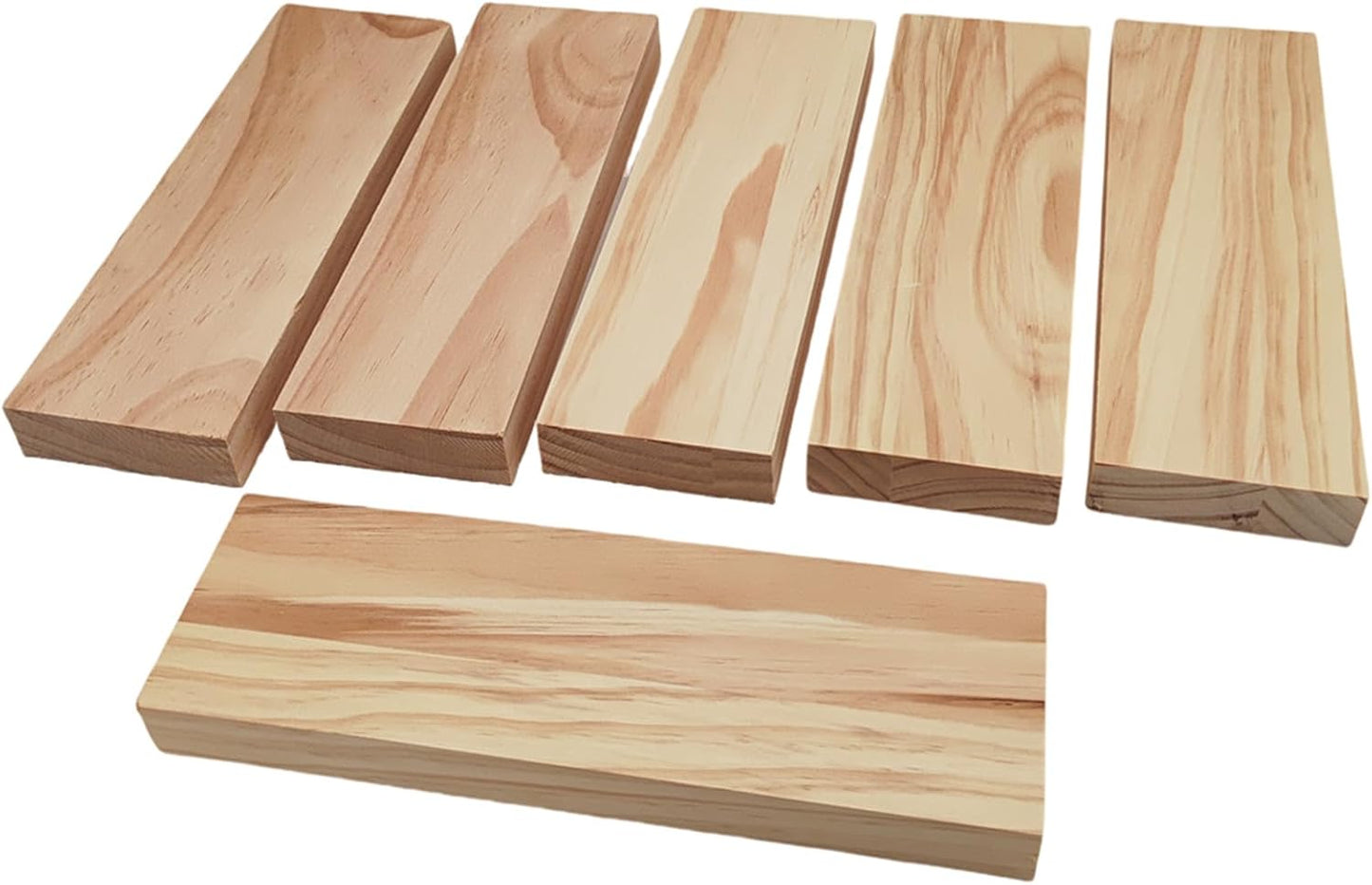 4PCS Rectangle Wood Boards Unfinished Wood Blocks for Crafting, 8x6x1in Blank Whittling Wooden Blocks for Wood Carving,Painting & Burning