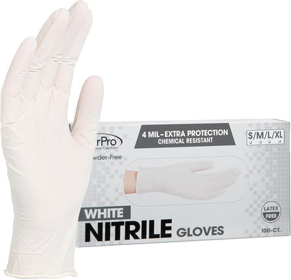 ForPro Disposable Nitrile Gloves, Chemical Resistant, Powder-Free, Latex-Free, Non-Sterile, Food Safe, 4 Mil