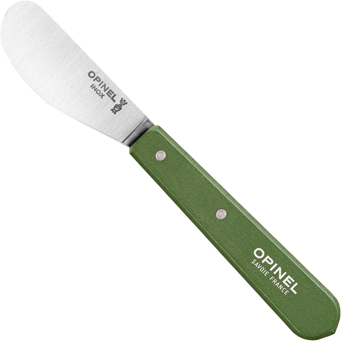 OPINEL Essential No.117 Spreading + Butter Knife, Painted Hornbeam Wood Handles, Made in France (Natural)