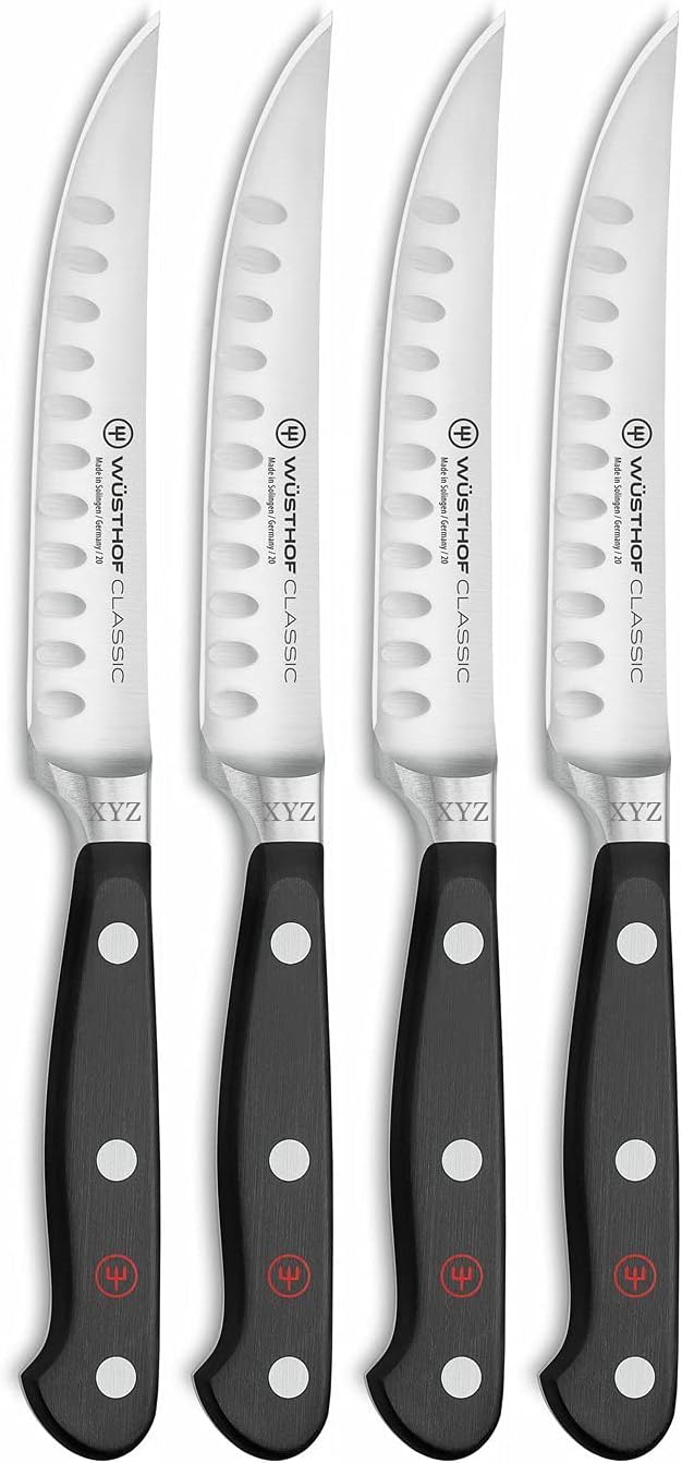 WÜSTHOF Classic 6-Piece Steak Knife Set, Black