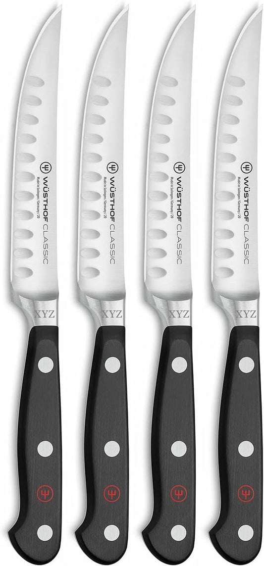 WÜSTHOF Classic 6-Piece Steak Knife Set, Black