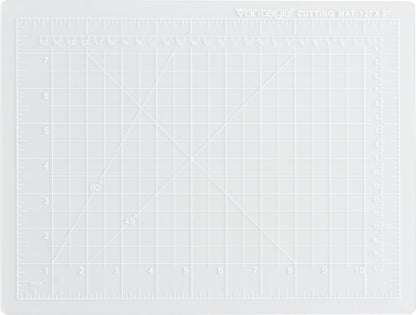 Dahle Vantage 10680 See-Through Premium Self-Healing Cutting Mat, 9"x12", 1/2" Grid, 5 Layers for Max Healing, Perfect for Crafts & Sewing, Clear
