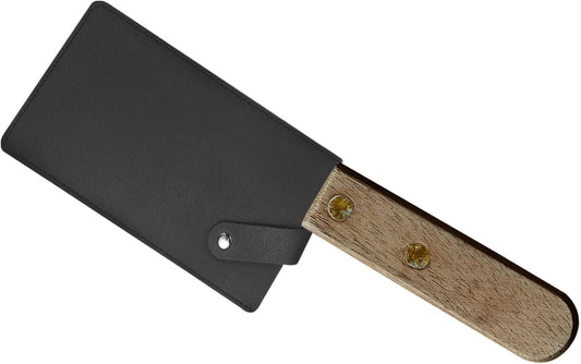 PATIKIL PU Leather Knife Meat Cleaver Sheath, Waterproof Chef Knife Guards Wide Knife Protector Cleaver Cover for Home Kitchen, Silver