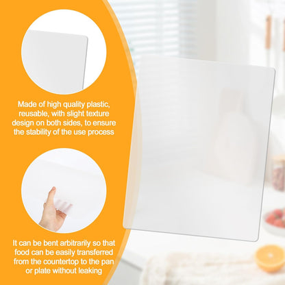 50 Pcs Plastic Cutting Boards for Kitchen, 15 x 11.8 Inch Flexible Frosted Cutting Mats, Clear Non-Porous Dishwasher Safe Chopping Boards, Non-Slip Plastic Placemats Table Mats