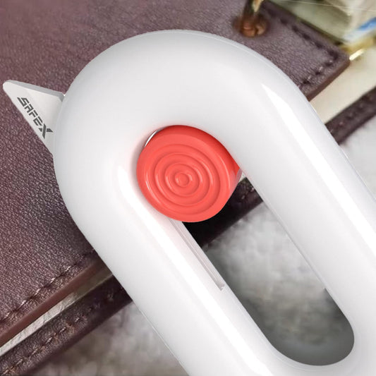 Box Cutter Retractable, Box Opener, Ceramic Box Cutter, Built-In Magnetic, Mini Box Cutter, Safety Box Cutter, Cute Box Cutter, Small Box Cutter For Women, Package Opener, Box Opener Tool (PINK)