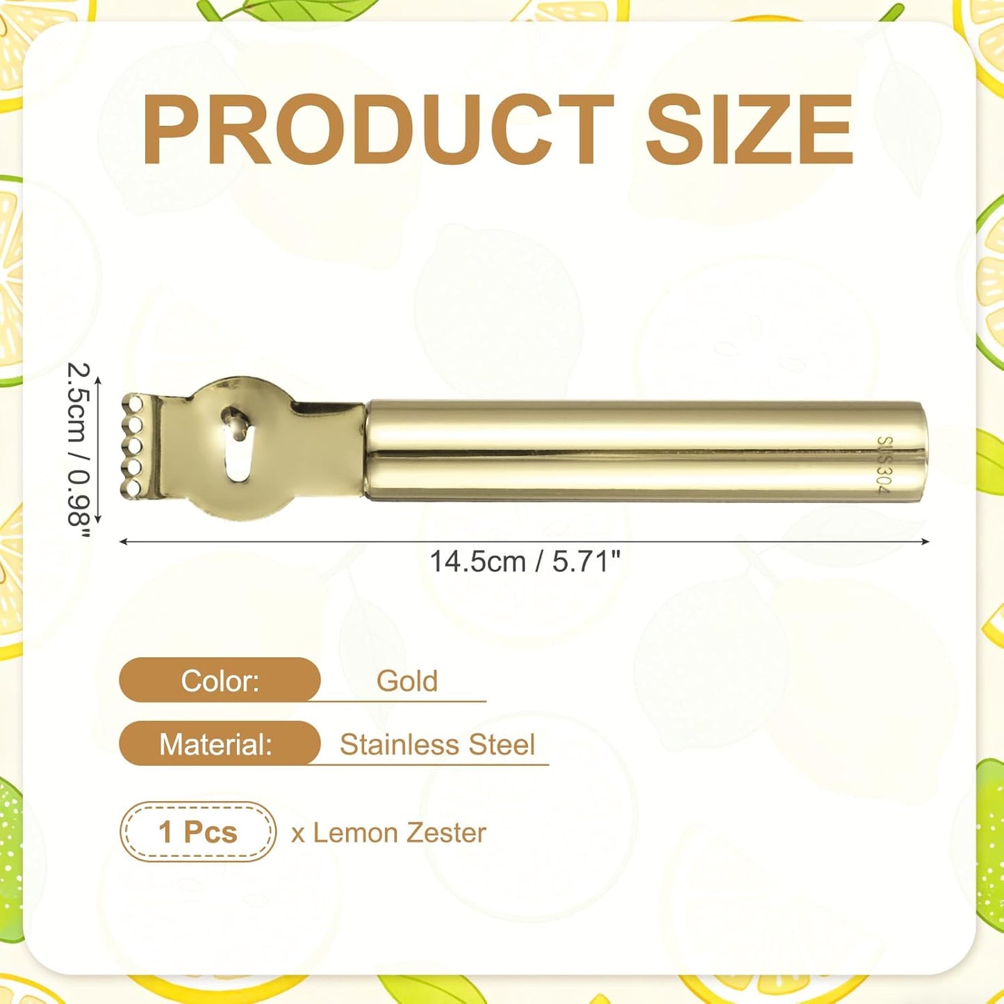 uxcell 2Pcs Lemon Zester Tool, Stainless Steel Citrus Zester with Channel Knife Grater Sharp Rind Twist Orange Peeler for Cocktail Garnishes Bar Kitchen, Silver