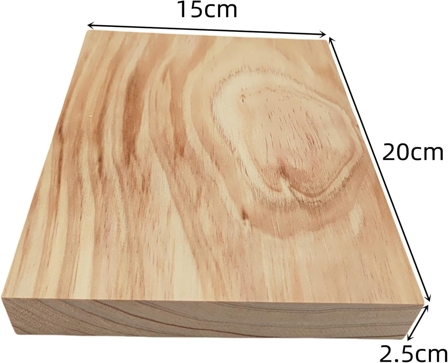 4PCS Rectangle Wood Boards Unfinished Wood Blocks for Crafting, 8x6x1in Blank Whittling Wooden Blocks for Wood Carving,Painting & Burning