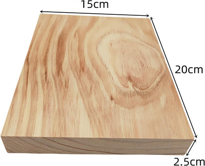 4PCS Rectangle Wood Boards Unfinished Wood Blocks for Crafting, 8x6x1in Blank Whittling Wooden Blocks for Wood Carving,Painting & Burning