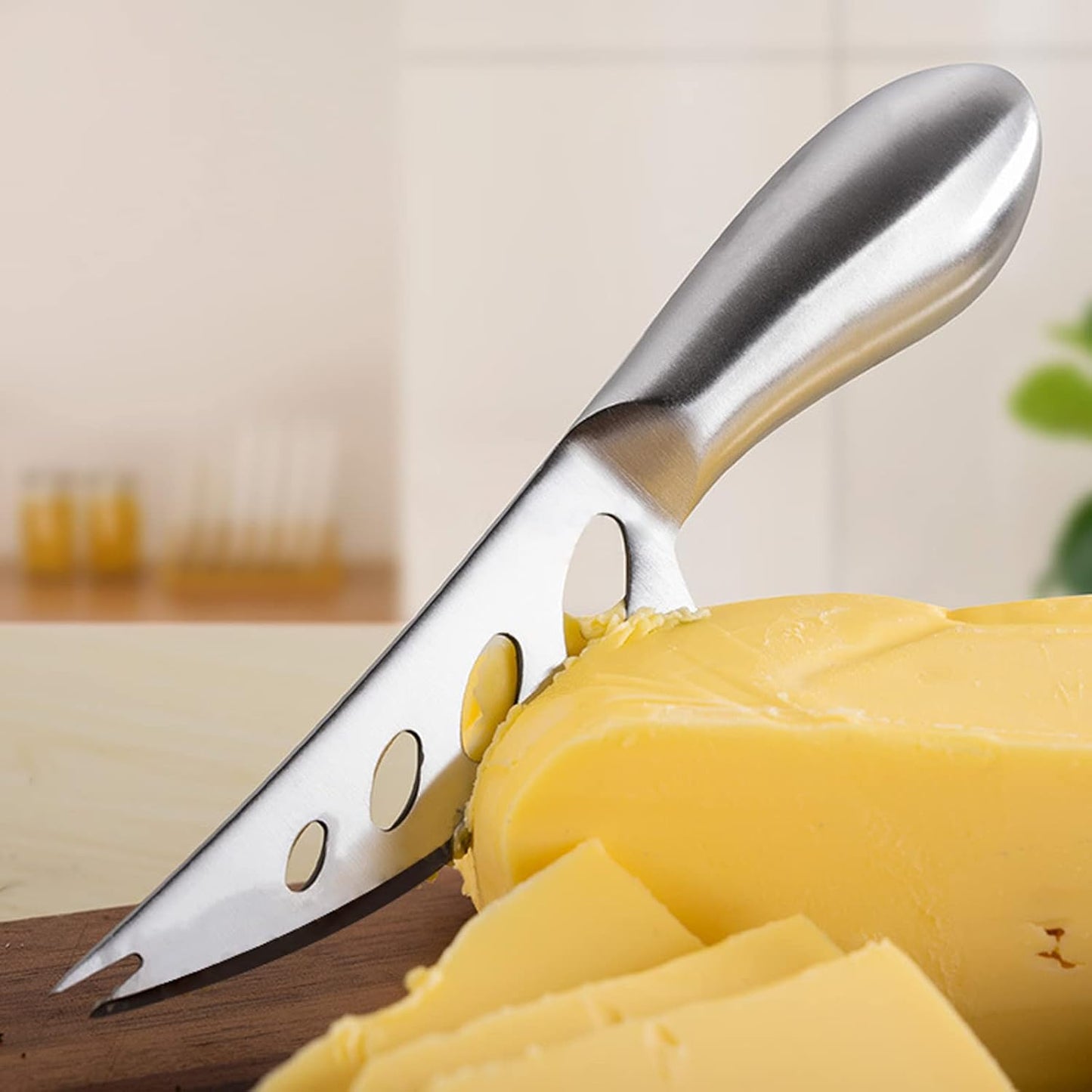 VANRA 6-Piece Cheese Knife Set Mini Stainless Steel Cheese knives with Butter Spreader and Fork for Charcuterie Boards and Cheese Platters