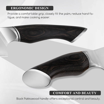 SHANGDAO 7 Inch Japanese Santoku Chef Knife, VG10 Stainless Steel Kitchen Cooking Knife with Pakkawood Handle Gift Box