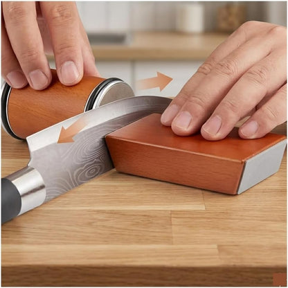 Rolling Knife Sharpener Tumbler Kit – Manual Diamond & Ceramic Sharpening Stone, Magnetic Angle Guide, Detachable Tumbler Knife Sharpener for Kitchen & Chef Knives