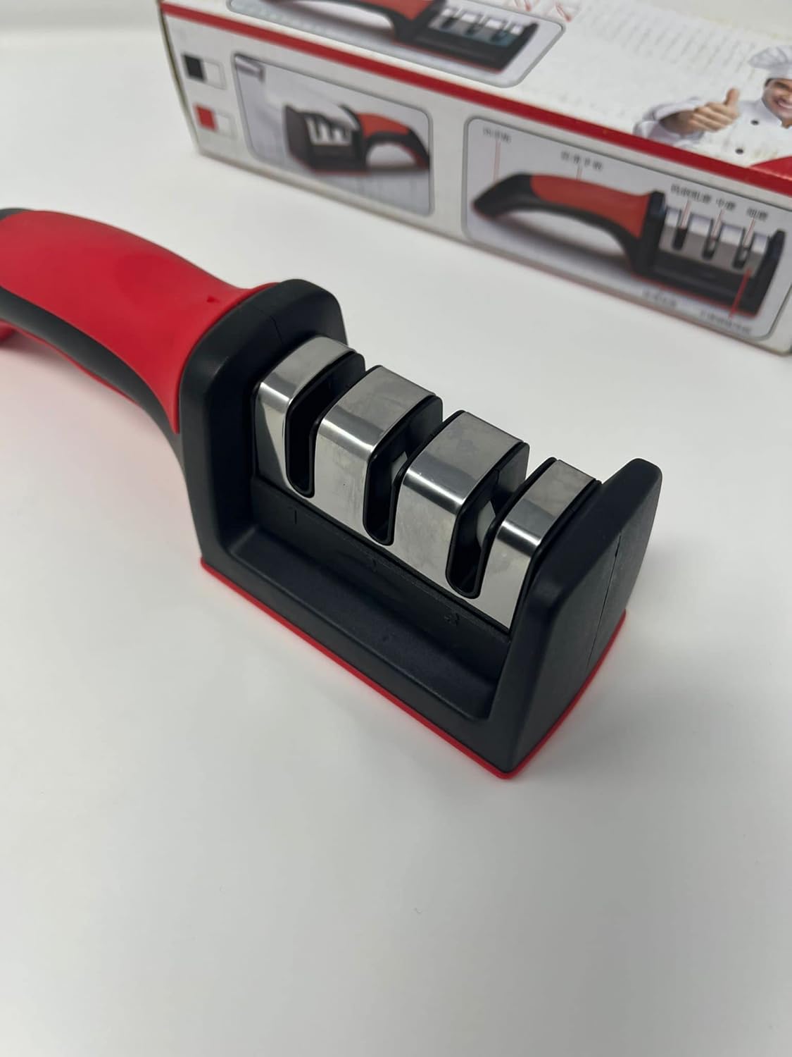 Multi-Function Ktchen Three-Sided Whetstone Sharpene