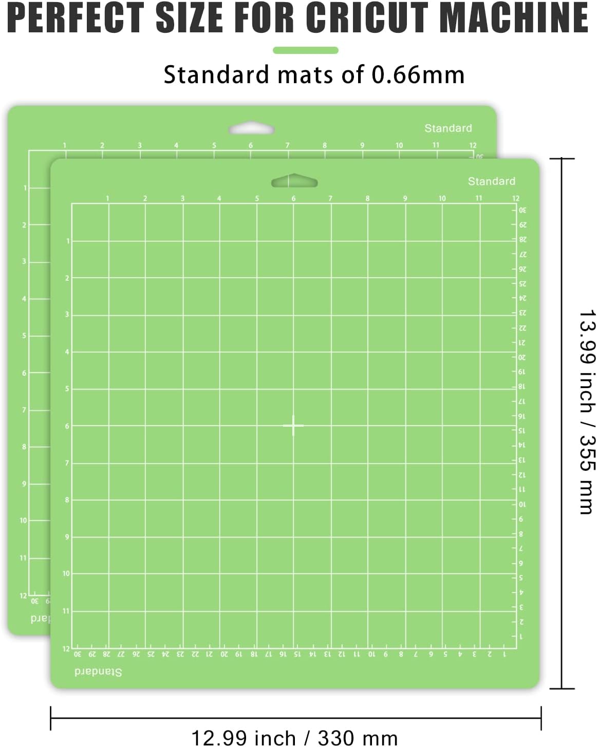 Gwybkq Cutting Mat, Compatible With Maker 3/Maker/Explore 3/Air 2/Air/One 12 Pack 12x12 Cut Mats Replacement Accessories Adhesive Sticky Green Cricket Standard Card