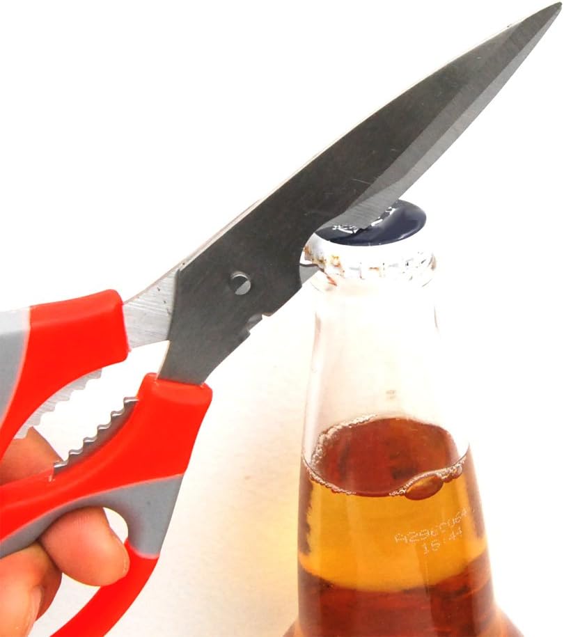 Hometeq 2 Pack - Scissors Stainless Steel Heavy Duty Sharp Kitchen Scissors Multi-Purpose Poultry Shears with Soft Grip Handles