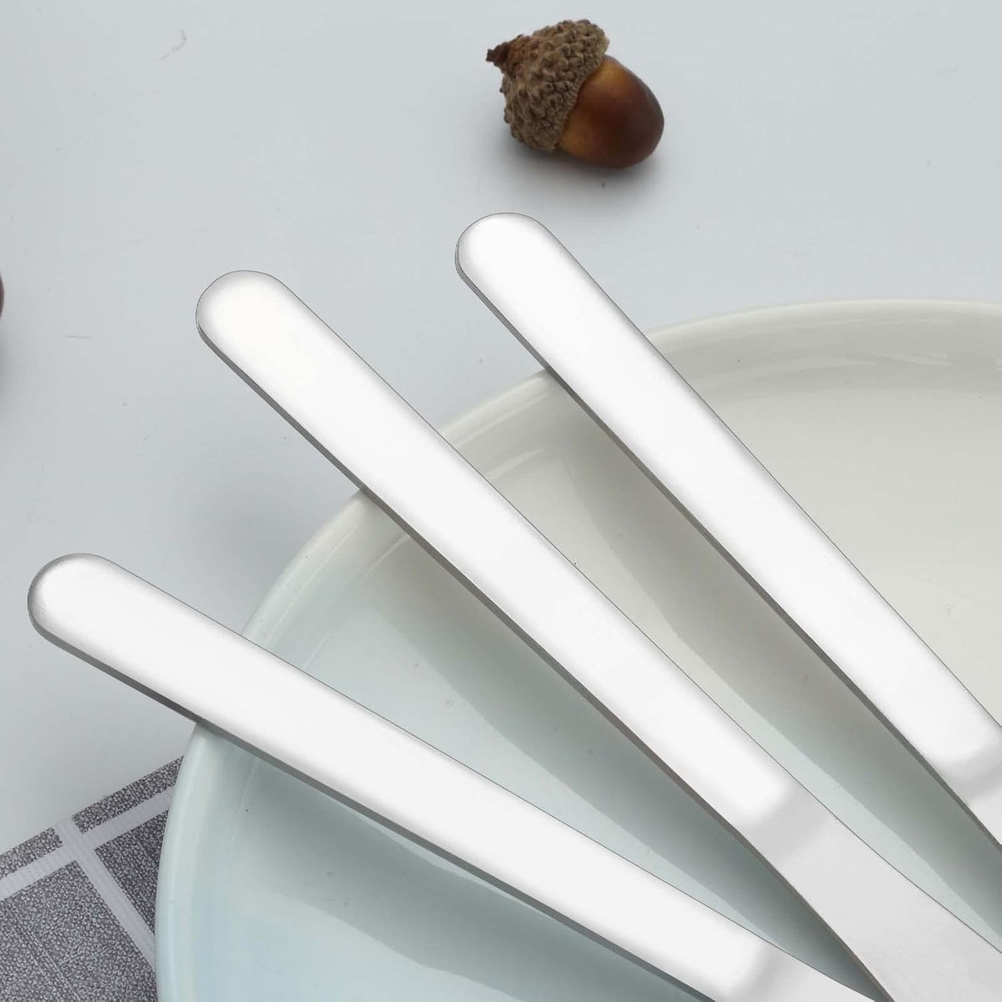 24 Pieces Dinner Knives Set, 8.1" Inches Table Knives Set, Durable Butter Knife, Food Grade Stainless Steel Dinner Knife, Cost-effective Silverware Set - Mirror Polished, Dishwasher Safe