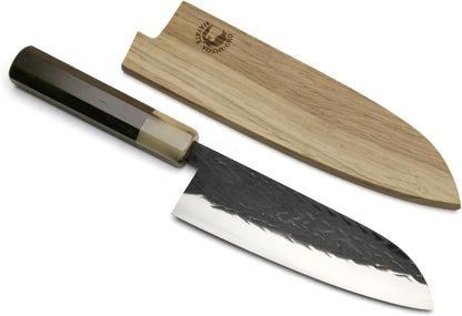 Yoshihiro Kurouchi Stainless Clad High Performance SLD Japanese Petty-Kiritsuke Knife (6" (150mm) & Saya Cover)