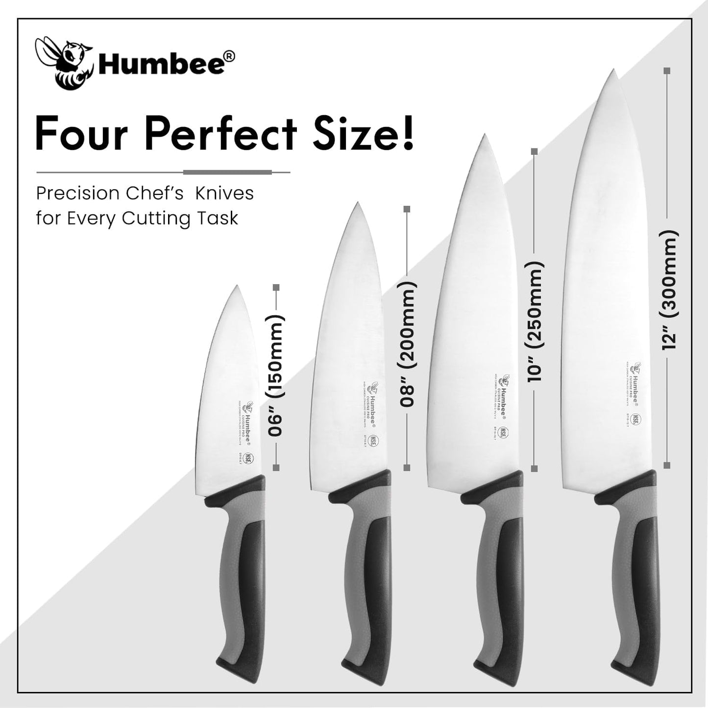 7.5-Inch Nakiri Knife, High Carbon Stainless Steel Hollow Grind Blade, Razor Sharp Edge, Ergonomic Non-Slip Handle, Cleaver Style, DT-50 Series, Orange