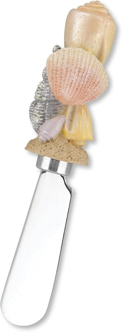 UP UPware Black Lighthouse Cheese Spreaders, Hand-Painted Resin Handles with Stainless Steel Blades for Spreading Cream Cheese, Butter, Jam, or Sandwich, Set of 4