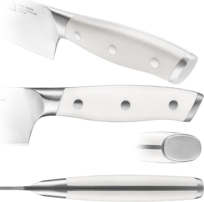 Klaus Meyer Stahl High Carbon Exclusive German Steel 8 inch Bread Knife (White)