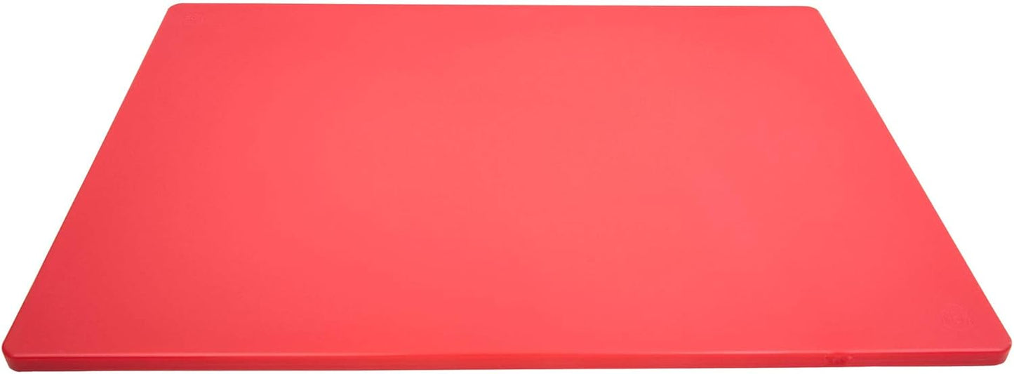 Thirteen Chefs Plastic Cutting Board - 18 x 12 x 0.5 Inch, Professional Grade HDPE, NSF Approved, Large Size and Dishwasher Safe