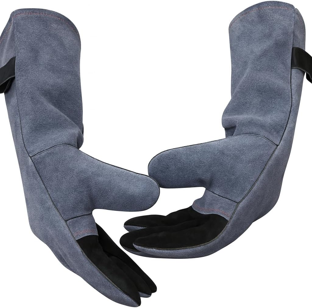 Welding Gloves Large 16 Inches 932℉ Heat Resistant Leather Forge/Mig/Stick Fire Resistant Gloves
