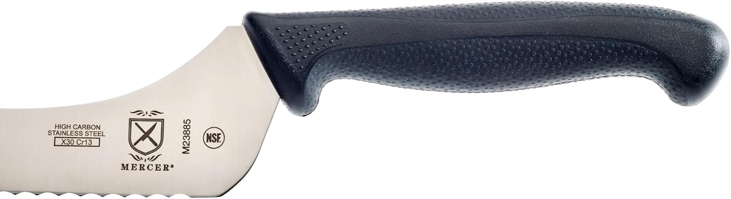 Mercer Culinary Millennia Black Handle Offset Bread Knife, 7-Inch