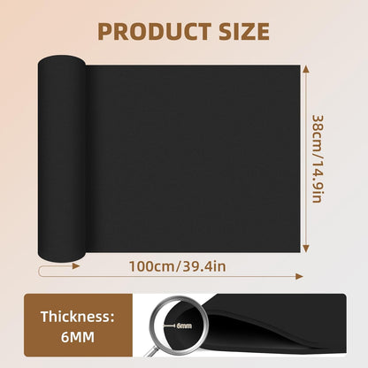 39"x15" EVA Foam Roll, 86 kg/m3 High Density 2MM Thick Foam Sheets, Flexible & Easy to Cut Ideal Material for Cosplay Supplies, DIY Projects, Drawer Mat, Crafts and Arts（1Pack Black)