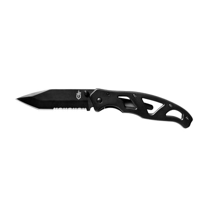 Gerber Gear Paraframe I EDC Folding Pocket Knife, 3" Serrated Edge with Safety Frame Lock, Stainless Steel, Grey