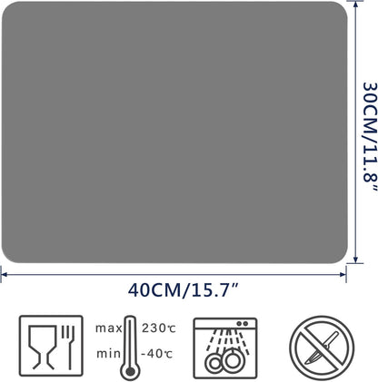 Gartful 2 Pack Silicone Crafting Mats, 15.7" x 11.8" Silicone Mat for Crafts, Large Heat Resistant Sheet for Jewelry Casting, Epoxy Resin, Painting, Counter Table Protector, Placemat, Nonstick, Black