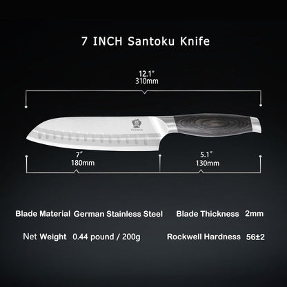 WILDMOK Meat Cleaver Knife 7.8 Inch, Ultra Sharp Chinese Chef's Knives - Kitchen Chopping Knife, German Steel & Ergonomic Handle for Meat Cutting Vegetable Slicing