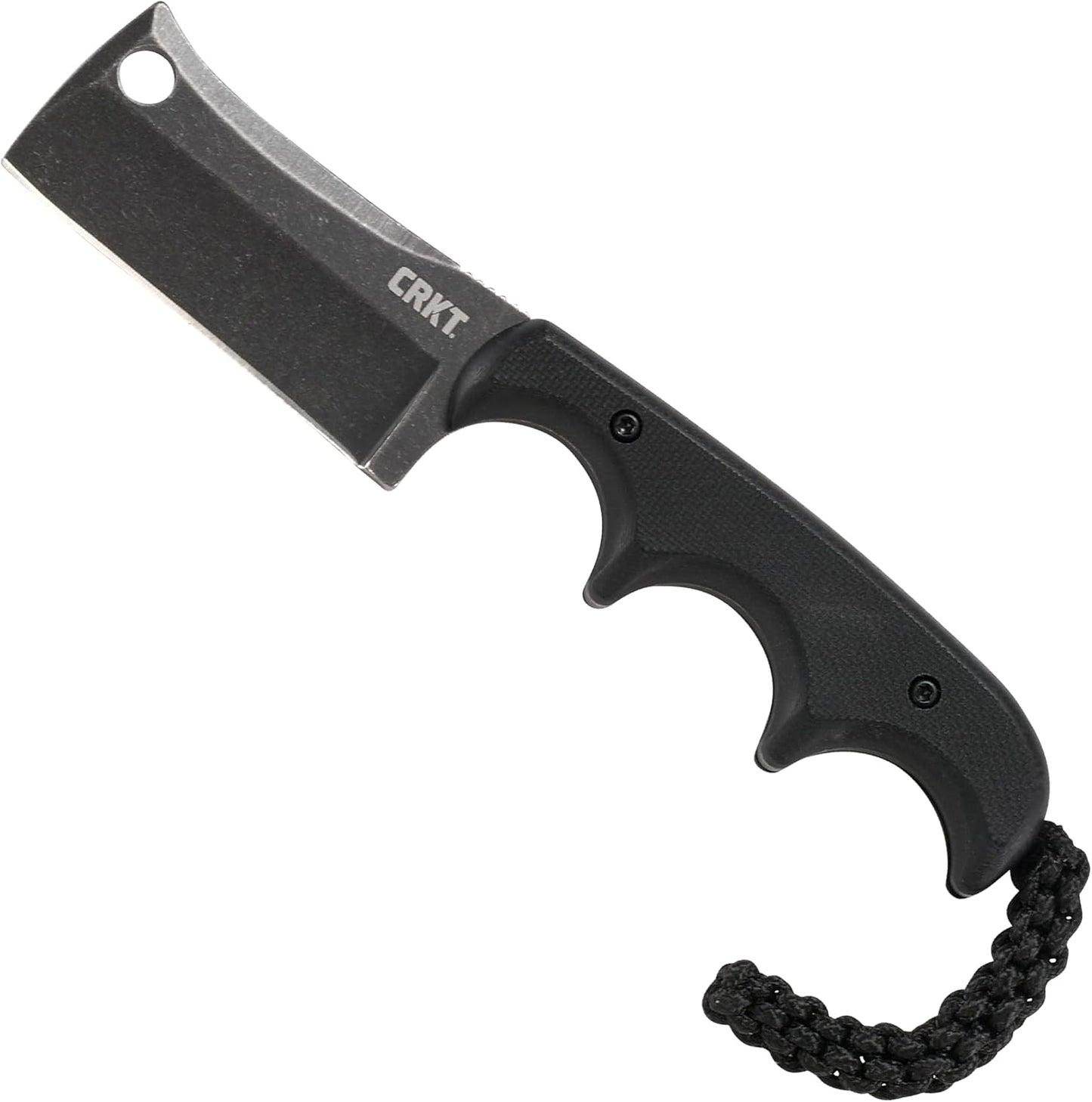 CRKT Minimalist Bowie Outdoor Survival Fixed Blade Knife with Sheath: Stainless Steel Plain Edge Blade, Micarta Handle, 2387
