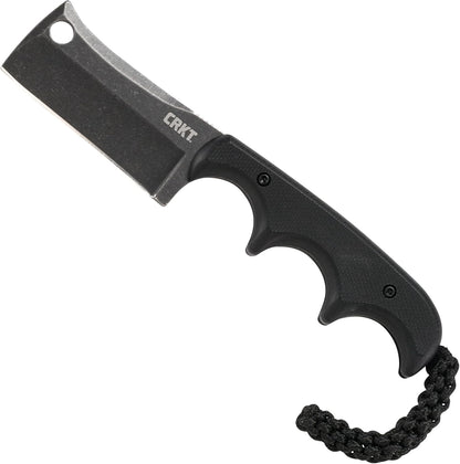 CRKT Minimalist Bowie Outdoor Survival Fixed Blade Knife with Sheath: Stainless Steel Plain Edge Blade, Micarta Handle, 2387