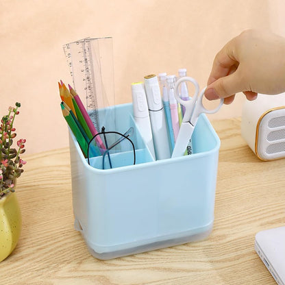 Cutlery Drainer, Utensil Holder Sink Caddy Dish Drying Rack, Kitchen Organizer Accessories for Flatware Silverware Chopsticks Knives Forks Spoons Spatula(Light Green)