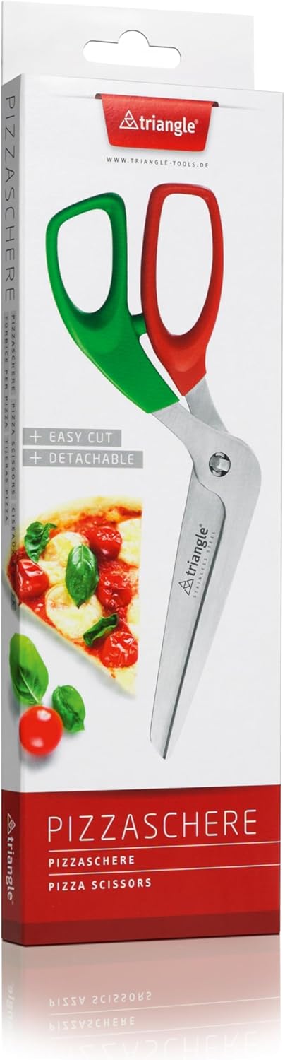 triangle Pizza Scissors - Detachable Stainless Steel Blades - Multi-Functional Kitchen Shears for Pizza & More - Dishwasher Safe